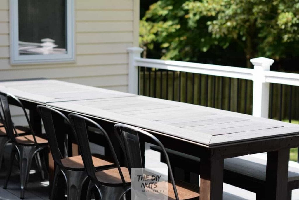 DIY Outdoor Table with Composite Decking from The DIY Nuts.