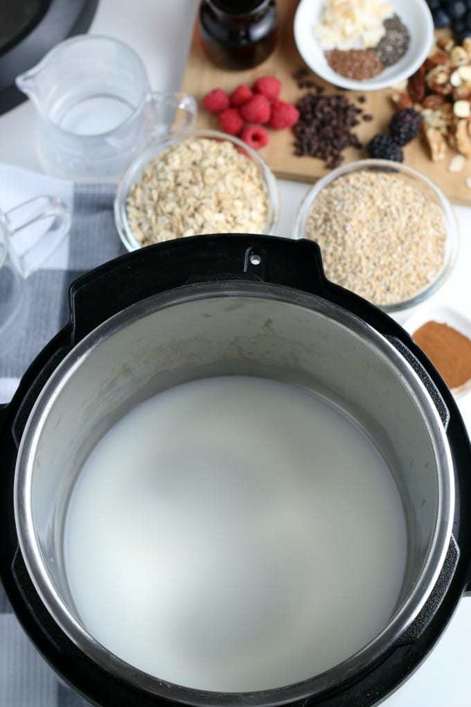 Milk in an instant pot.