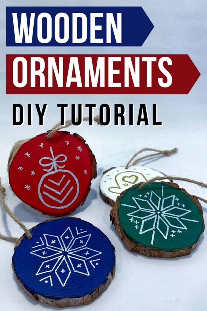 Nordic wood slice ornaments