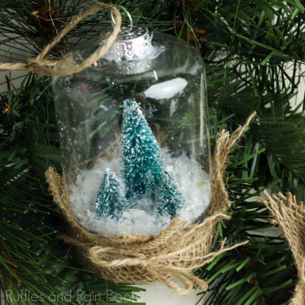 Dollar Store Ornaments - Snow Globe Ornament