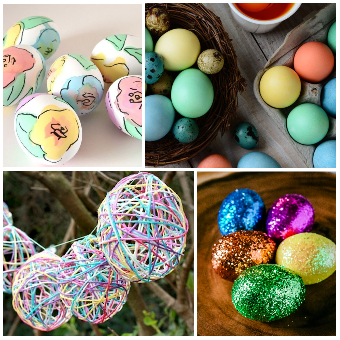 Easter egg collage image.