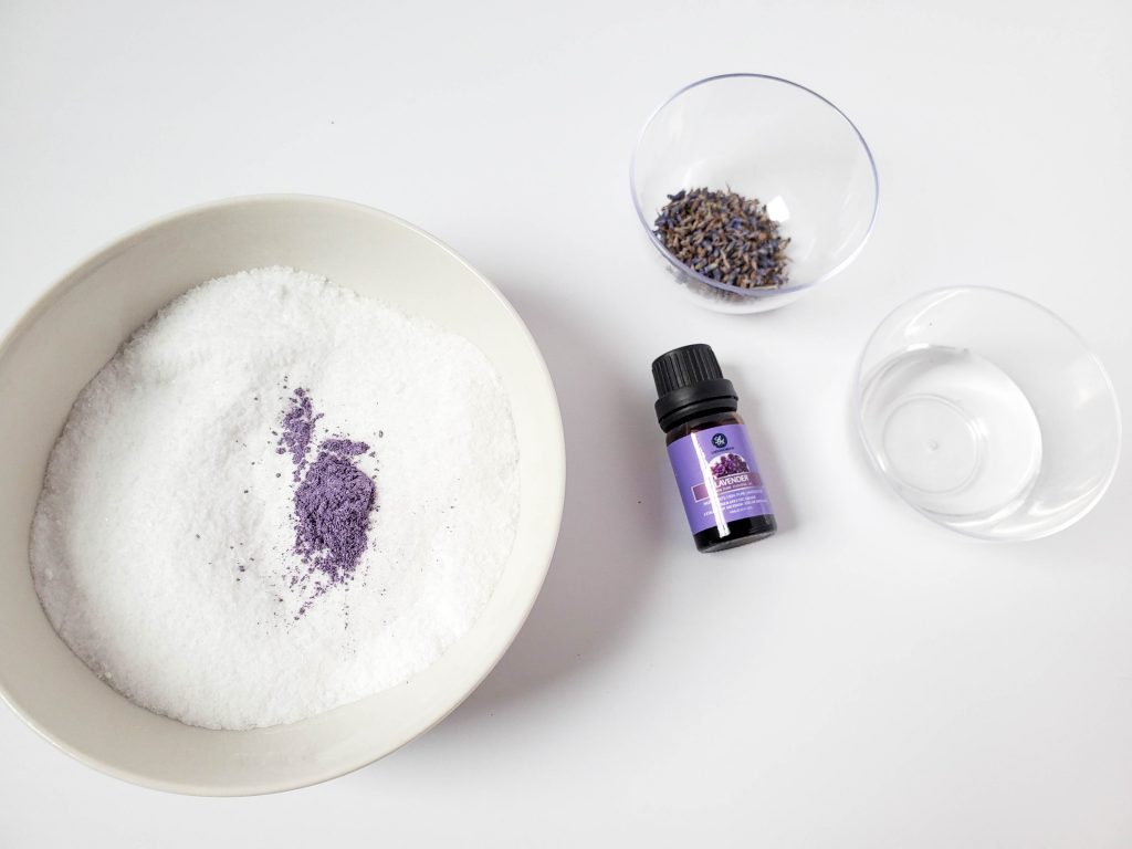 How to make aromatherapy shower steamers with lavender essential oil.