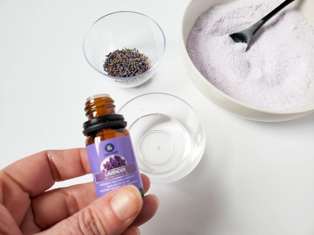 How to make aromatherapy shower steamers with lavender essential oil.