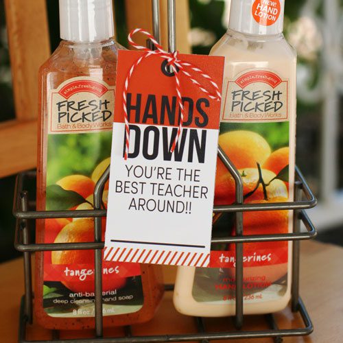 Hand Soap or Sanitizer candy Teacher Gift with Printable 