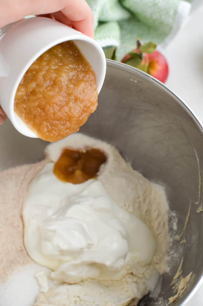 Steps for making apple carrot bread.