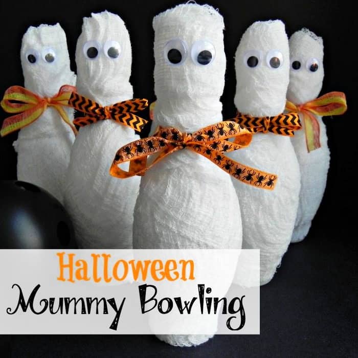 Close up image of Halloween Mummy Bowling.