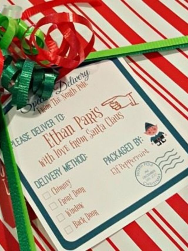 NORTH POLE PRINTABLE GIFT TAGS STORY