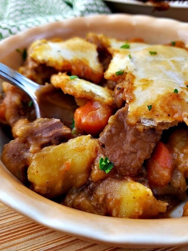 HOMEMADE BEEF POT PIE STORY