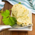 close up for Ruth's Chris Steak Butter on a plate