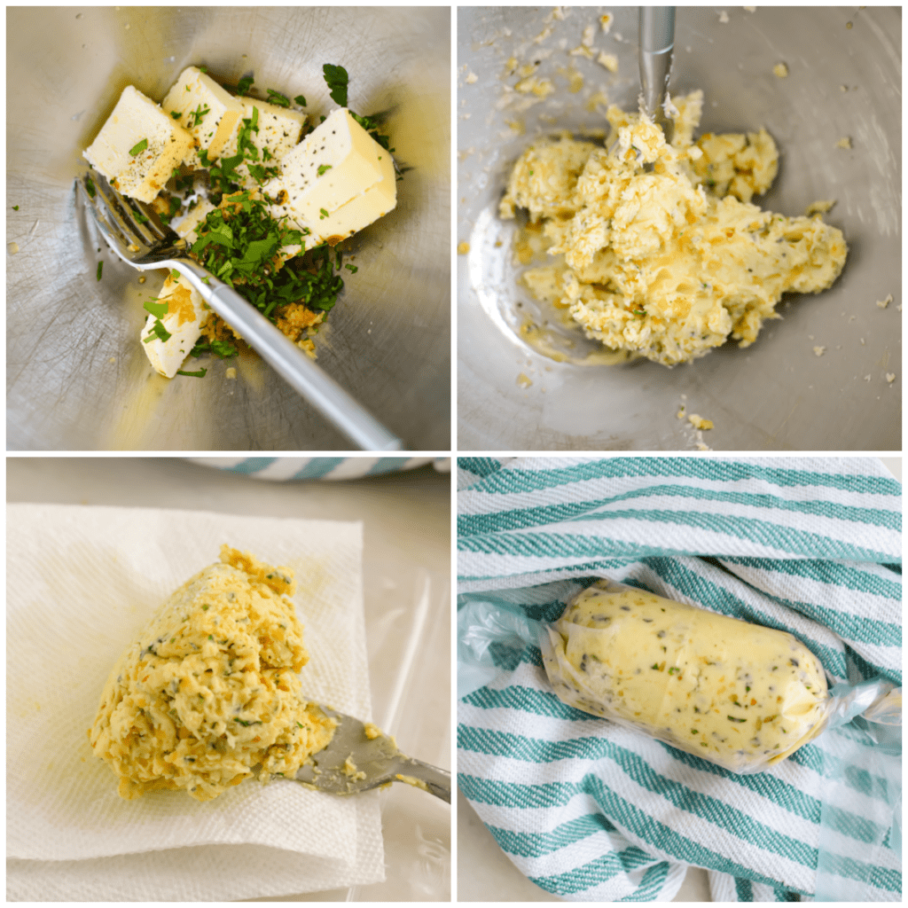 Ruth's Chris Steak Butter Recipe collage.