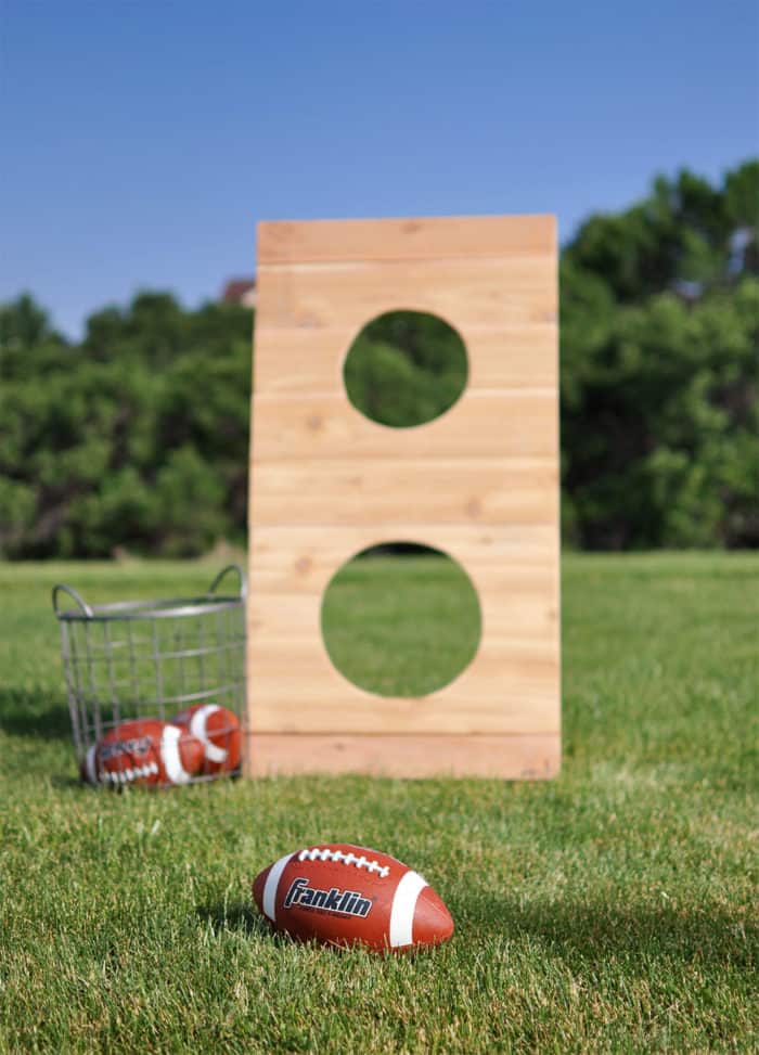 DIY Football Toss Homemade Lawn Game