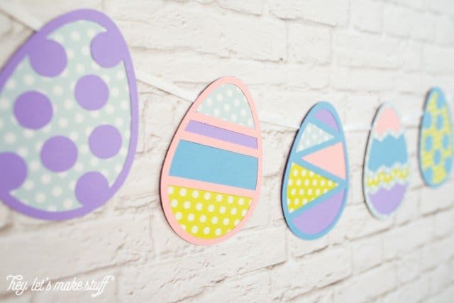 These Easter egg cut files are perfect for a sweet Easter banner or other Spring decor! Cut files for the Cricut or Silhouette.