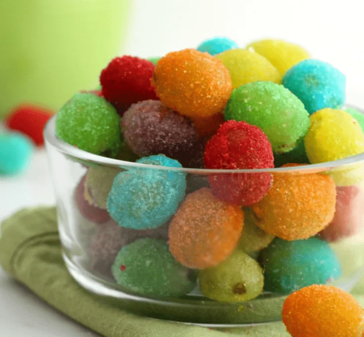 Rainbow Grapes using jello mix.
