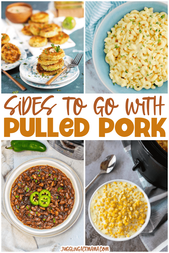 Sides to go with pulled pork collage image.