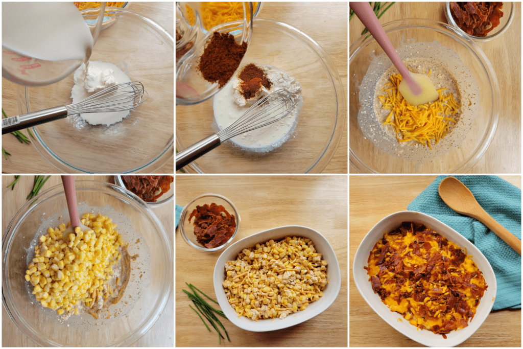 How to Make Cowboy Corn Casserole collage.