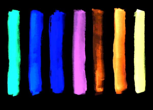 Lines of glow in the dark chalk.