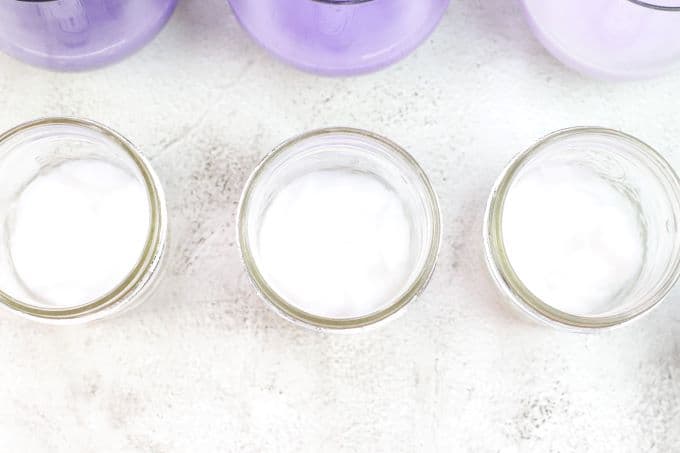 stretched cotton in jars