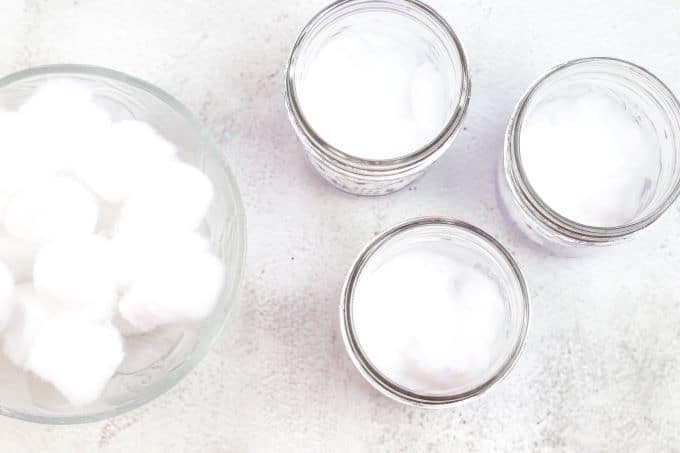 more cotton added on the glitter layer