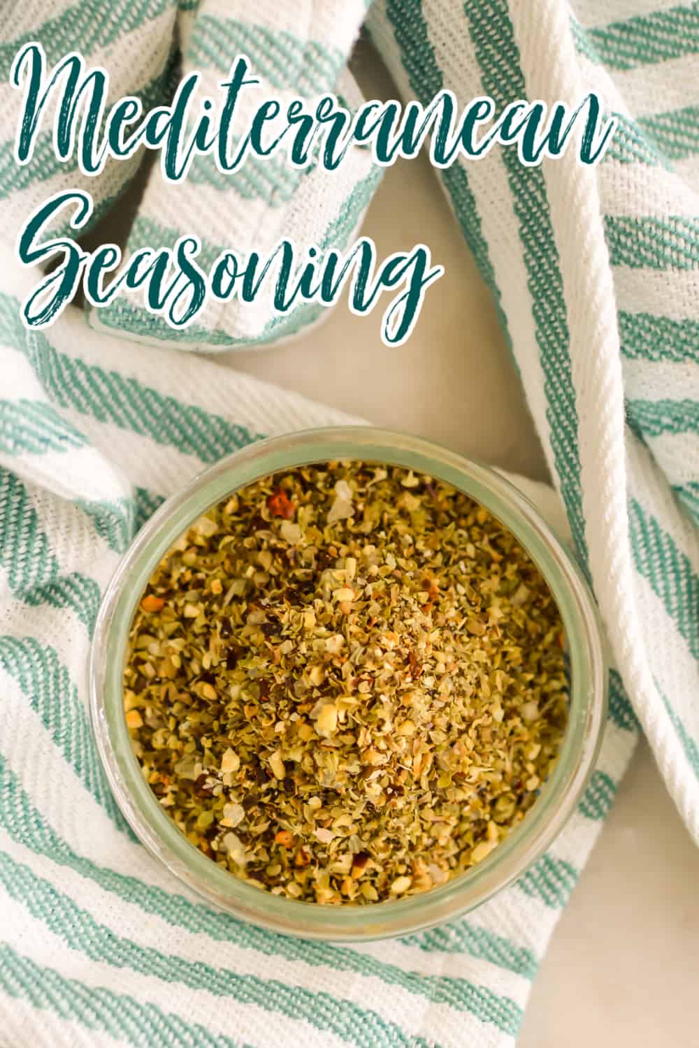 Mediterranean Spice Blend pinnable vertical image with text overlay.