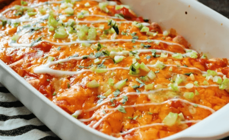 Buffalo Chicken Enchiladas from A Gouda Life.