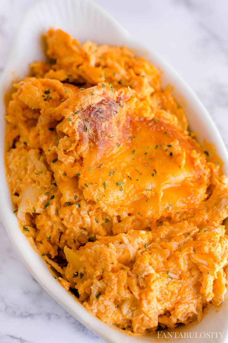 Close up of Buffalo Chicken Lasagna from Fantabulosity.