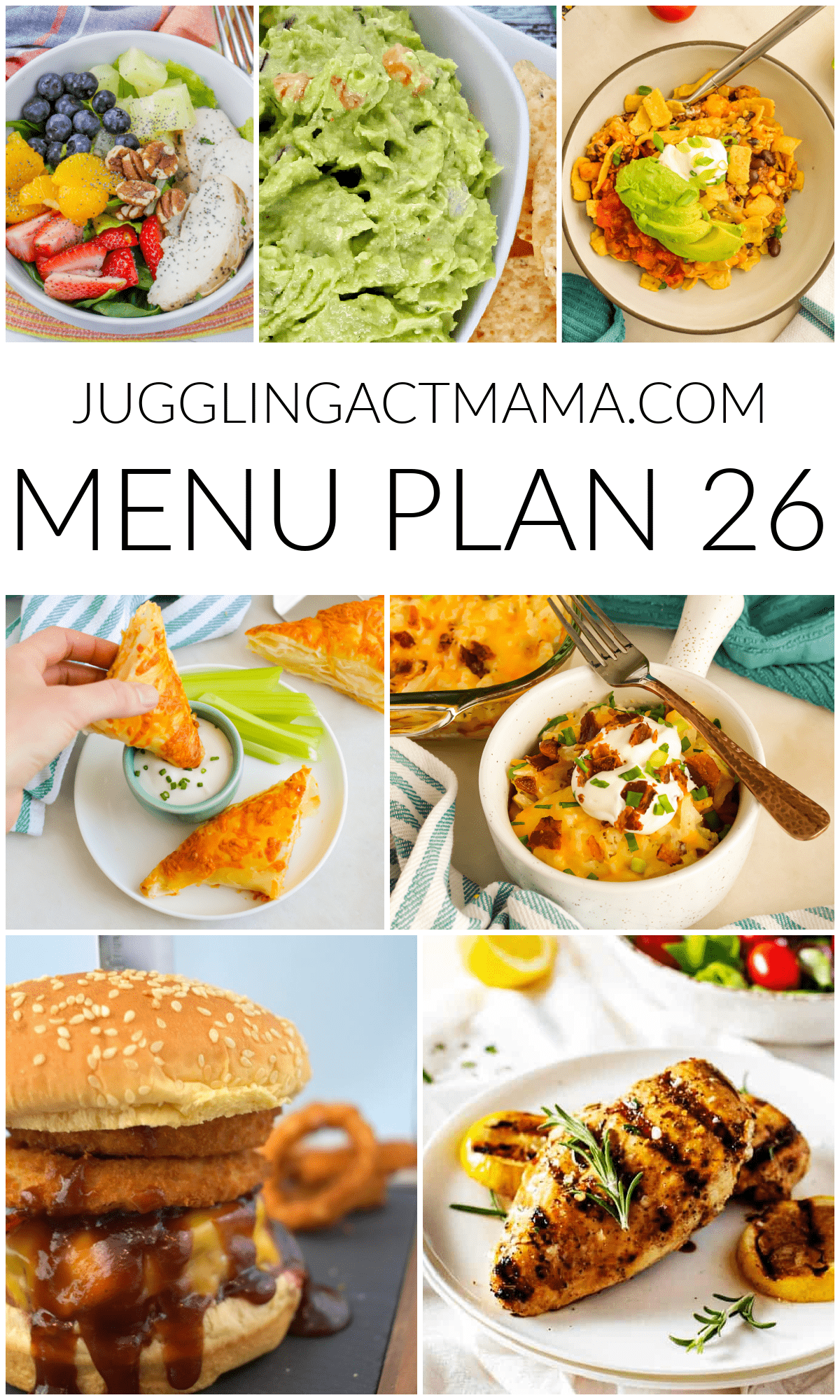 MEAL PLAN 26 vertical collage image with text.