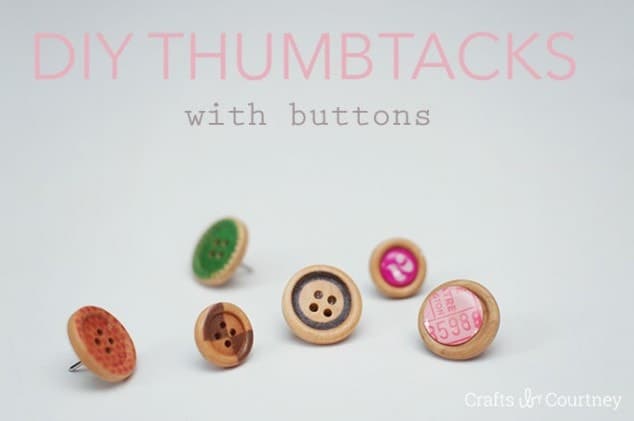 Thumbtacks made using pins and buttons.