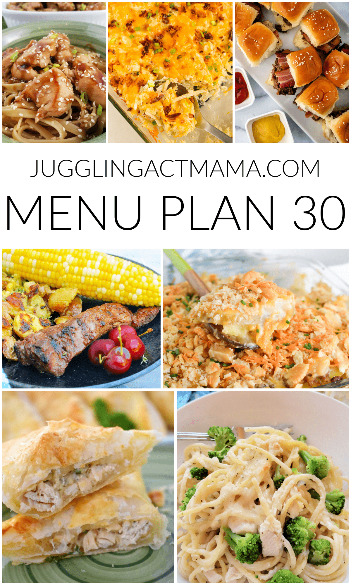 MEAL PLAN 30 vertical collage image with text overlay