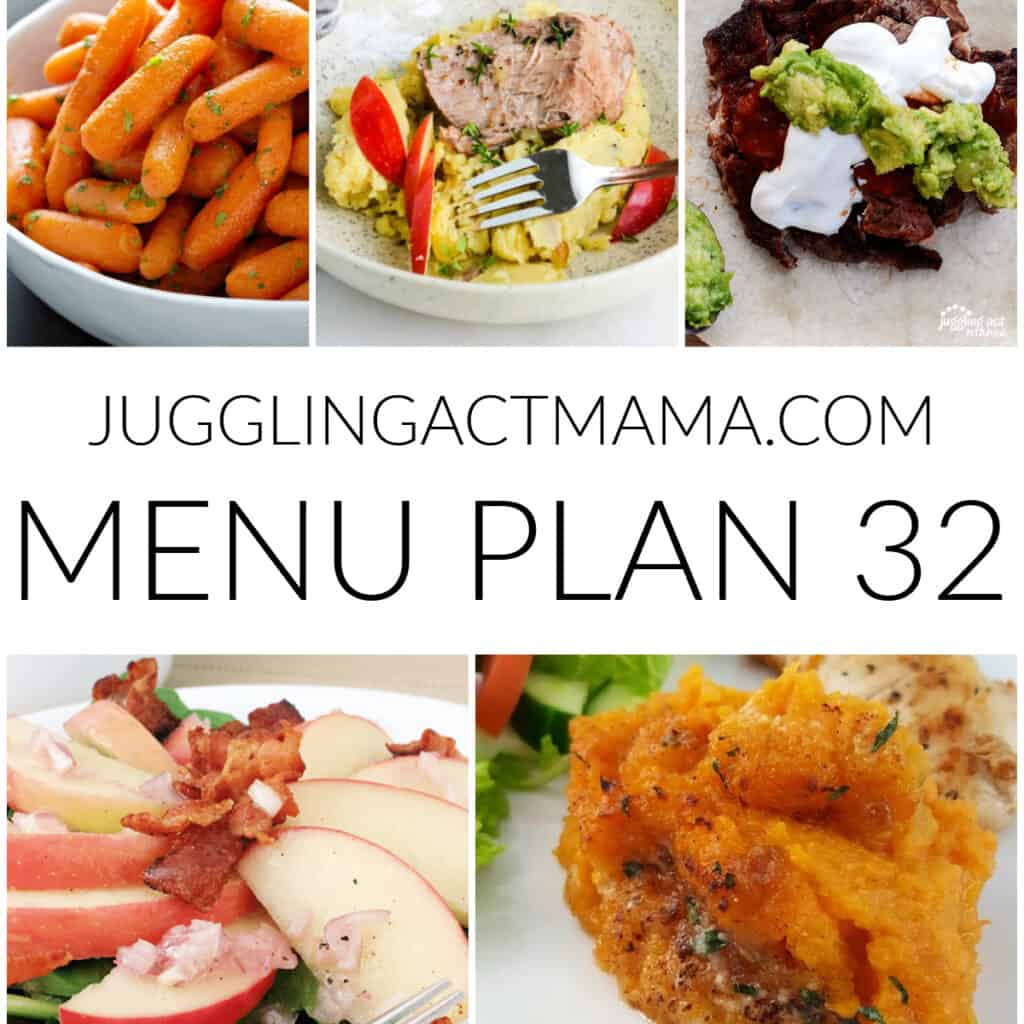 MEAL PLAN 32 collage image with text overlay.