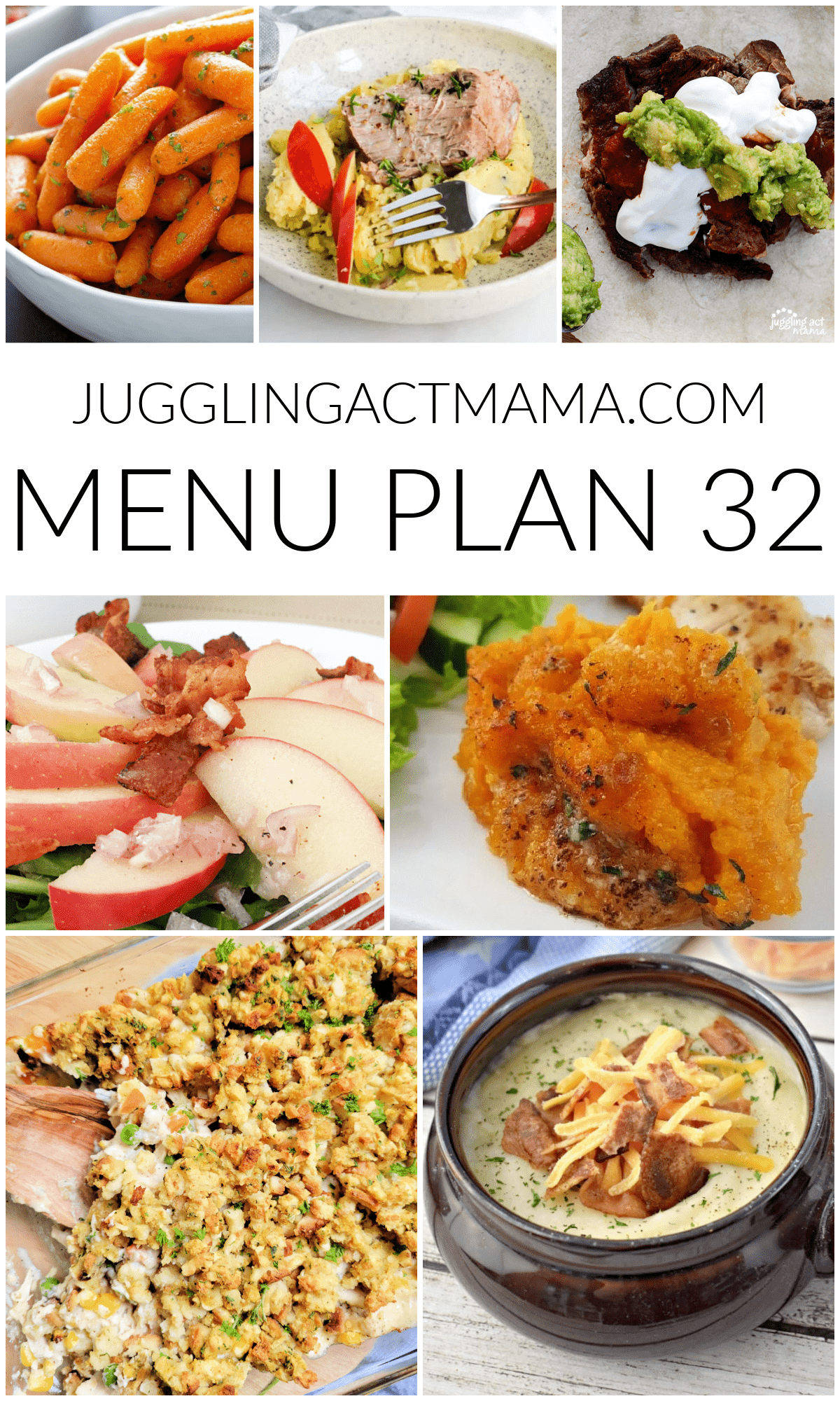 MEAL PLAN 32 collage image with text overlay.
