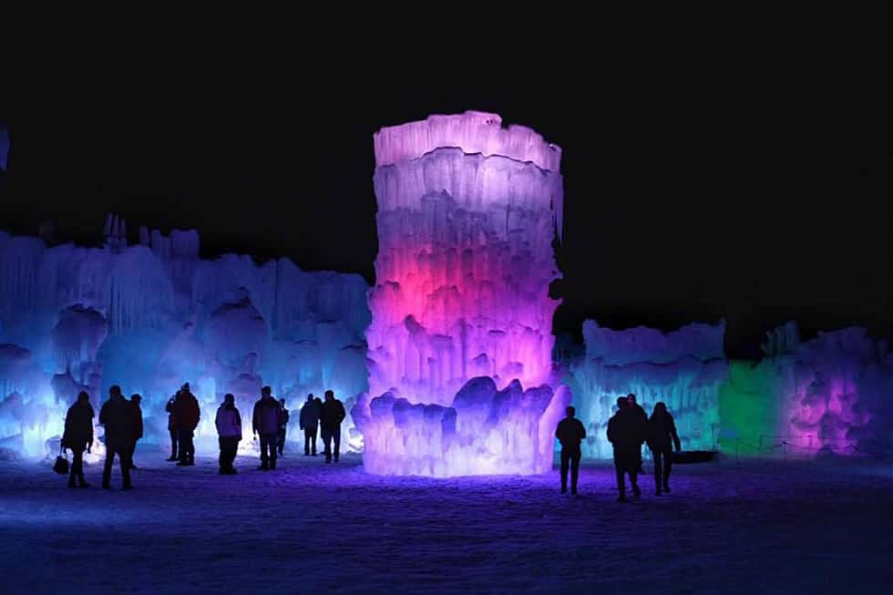 Image result for new hampshire  ice castles
