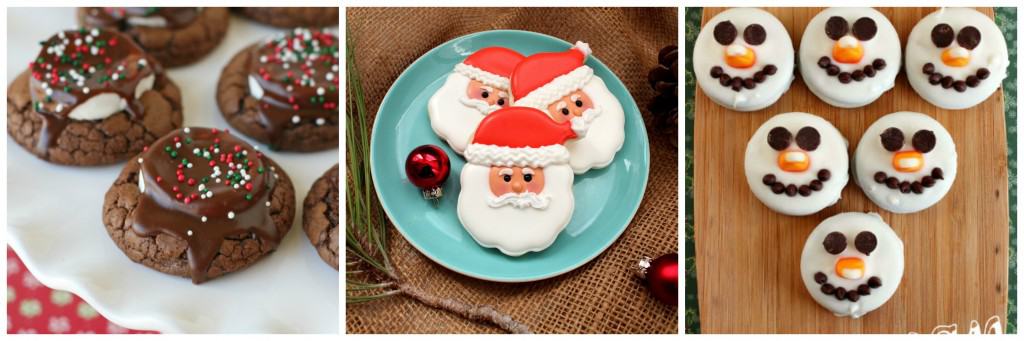 Collage of Christmas cookies for kids.