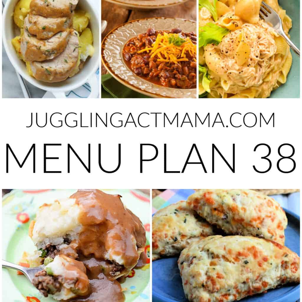 Meal Plan 37 square collage image with text overlay.
