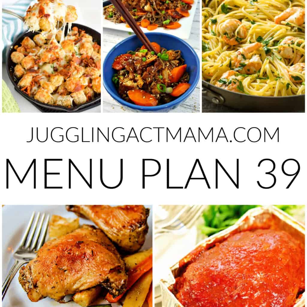 Meal Plan 39 square collage image with text overlay.
