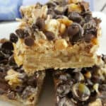 Close up of 7 layer bars without graham crackers.