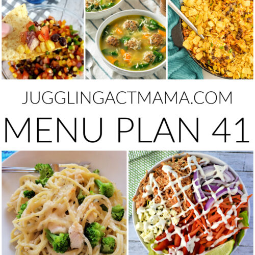 Square collage image for Menu Plan #41.