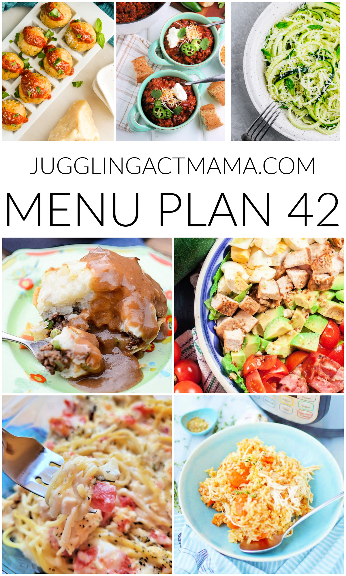 Meal Plan 42 collage image with text overlay fo Pinterest.