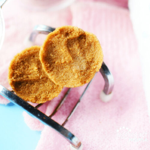 Close up of Brown Sugar Bath Cakes.