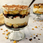 Close up of Tiramisu Desserts Cups.