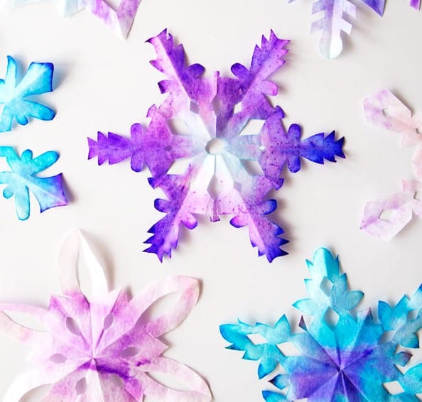 How to Make Coffee Filter Snowflakes.