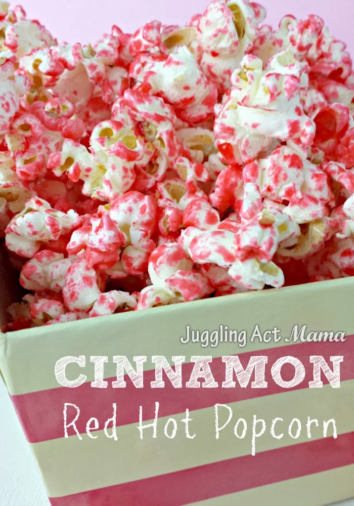 Cinnamon Red Hot Popcorn is delicious and easy to make! It's a fun treat for kids, and the kid in all of us!