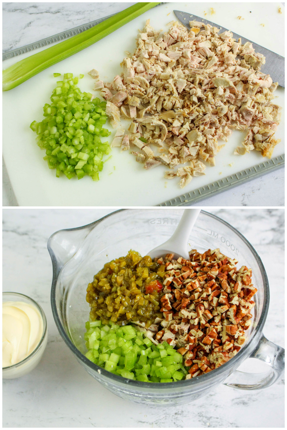 How to Make Rotisserie Chicken Salad collage.