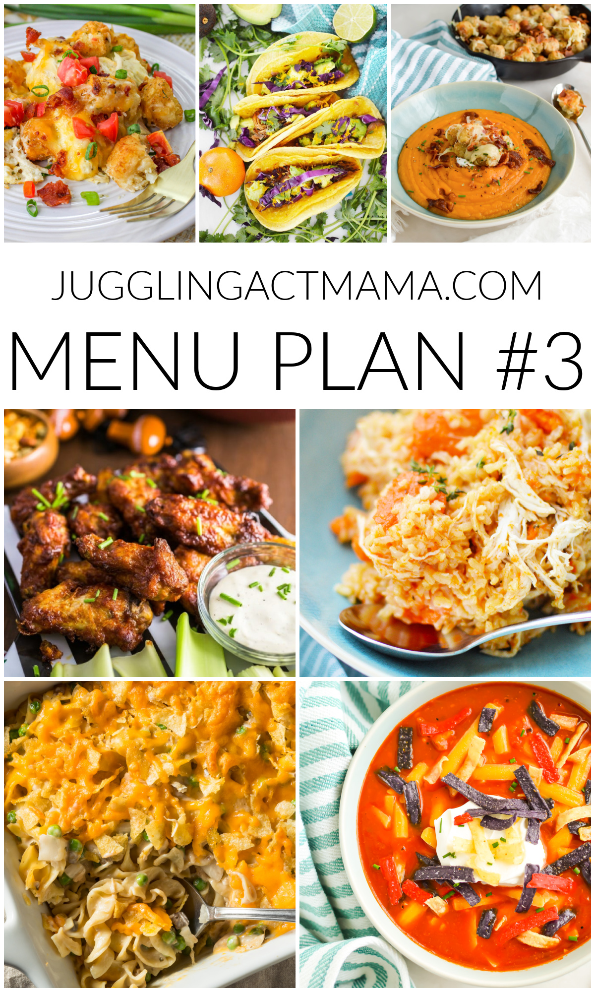 Weekly Meal Plan 3 collage image.