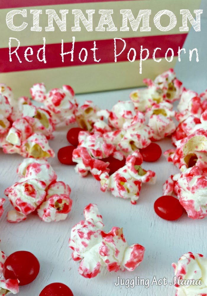 Cinnamon Red Hot Popcorn is delicious and easy to make! It's a fun treat for kids, and the kid in all of us!