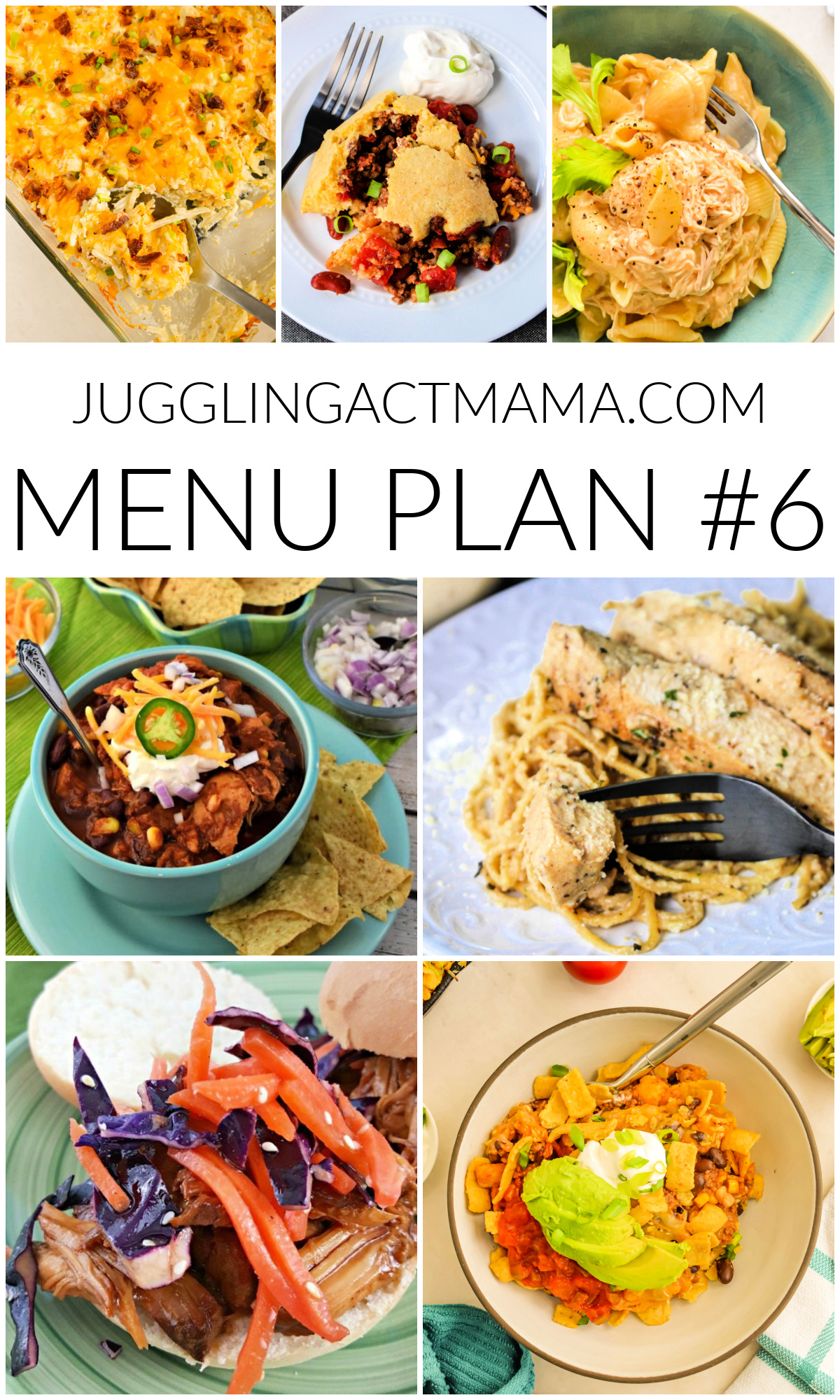 Meal Plan 6 collage with text overlay for Pinterest.
