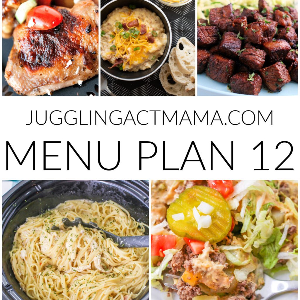 Square collage image with text overlay.