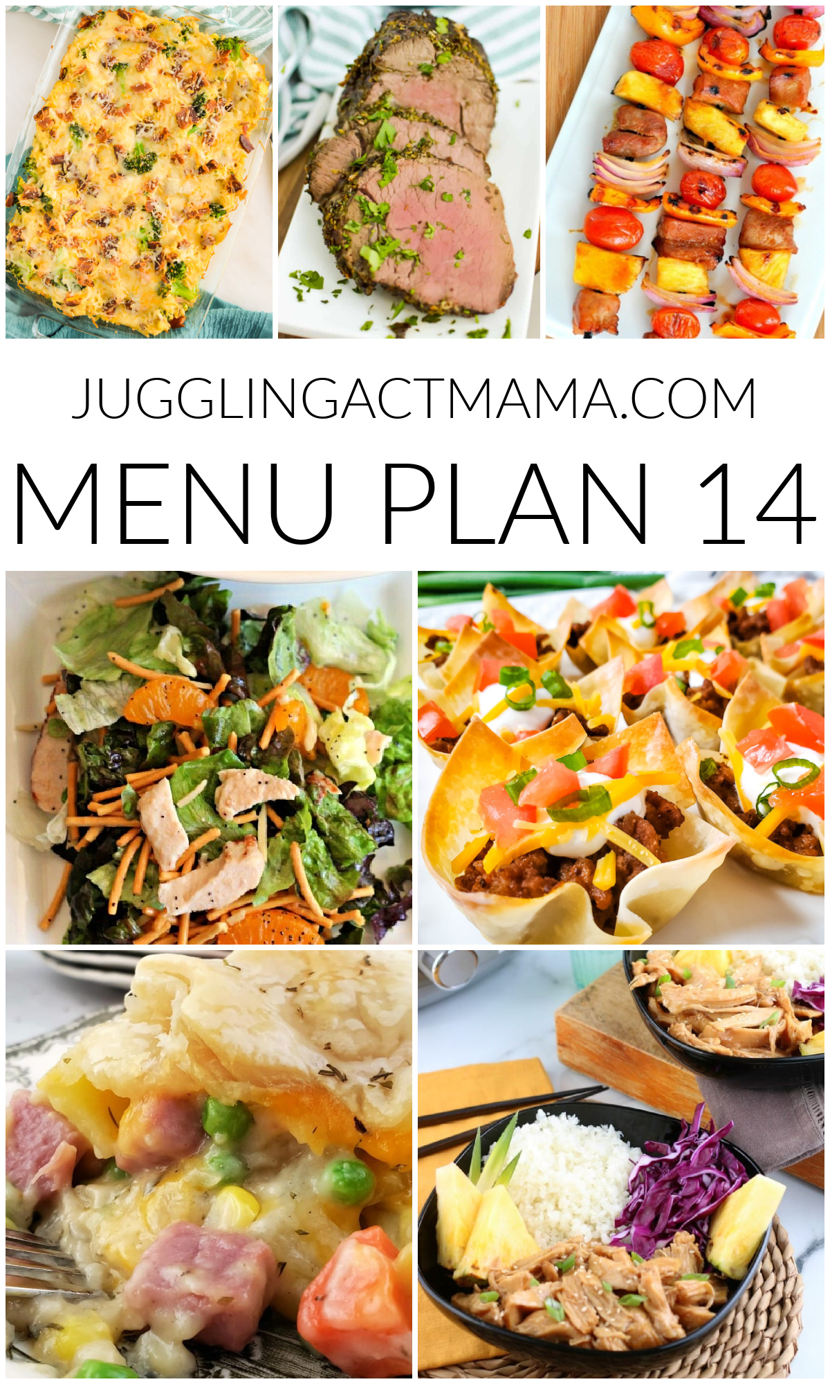 Meal Plan 14 collage with text overlay.