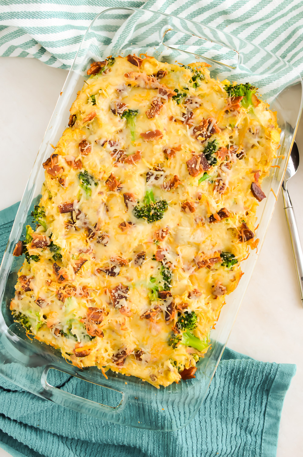 Potato and Chicken Casserole in a baking pan.