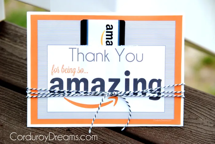 Amazon gift card printable.