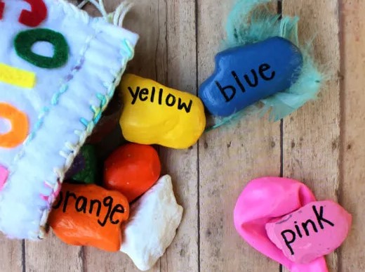 Rainbow Mix & Match Painted Rock Craft example.